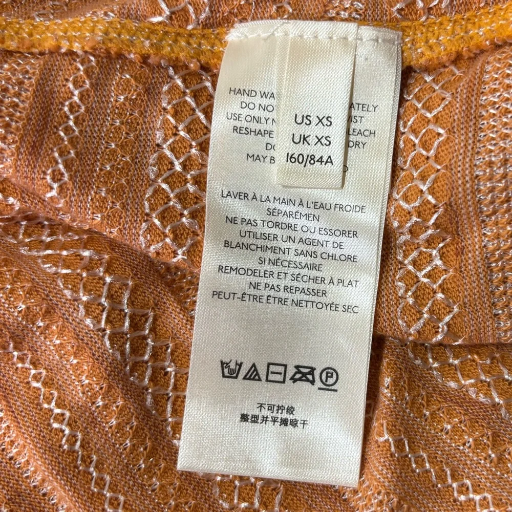 Free People Eloise Boho Orange Wrap Crop Top‎